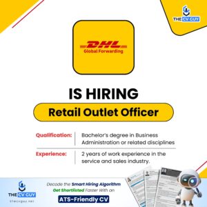 The City Bank PLC is Hiring Management Trainee 2025 | The CV Guy 7 The CV Guy is the No.1 Resume/CV Writer in Bangladesh, Asia & Middle East DHL Global Forwarding (Bangladesh) Ltd. is hiring Retail Outlet Officer