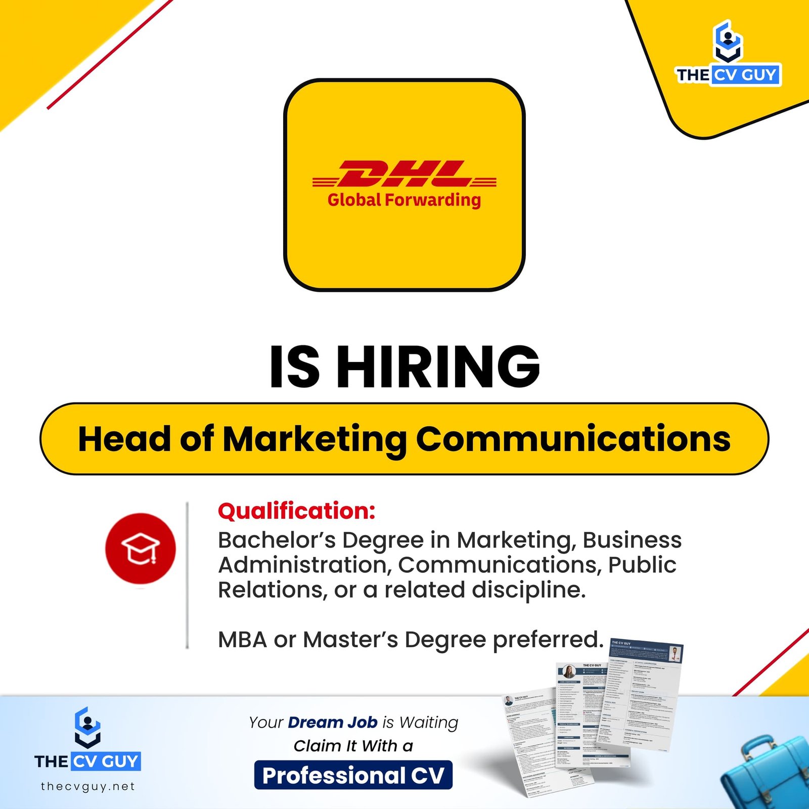 DHL Global Forwarding (Bangladesh) Ltd. is hiring Head of Marketing Communications