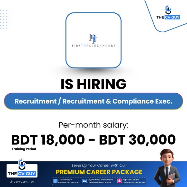 first4freelancers is hiring Recruitment Executive / Recruitment & Compliance Executive