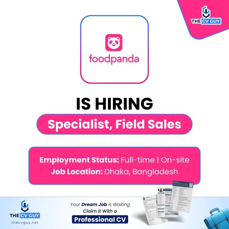 Foodpanda Bangladesh is Hiring Specialist, Field Sales