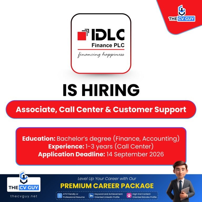 IDLC Asset Management Limited is Hiring Associate, Call Center & Customer Support