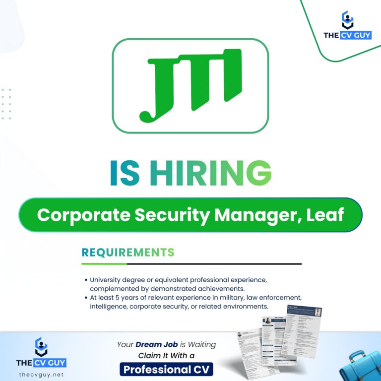 JTI Bangladesh Job Circular 2026 | Corporate Security Manager, Leaf