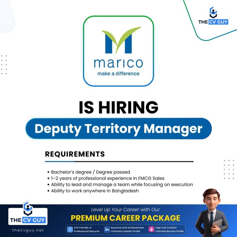 Marico Bangladesh Ltd. is hiring Deputy Territory Manager