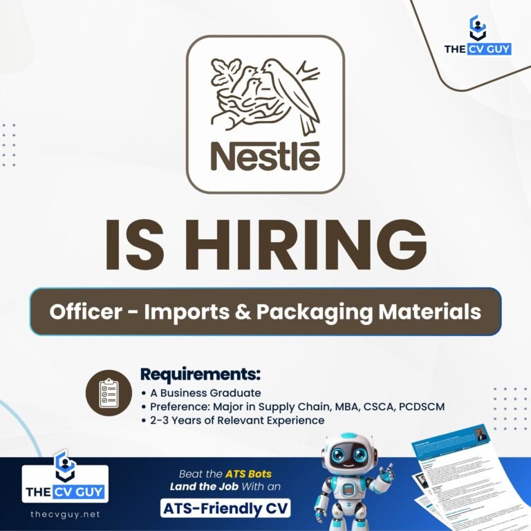 Nestlé Bangladesh is Hiring Officer- Imports & Packaging Materials