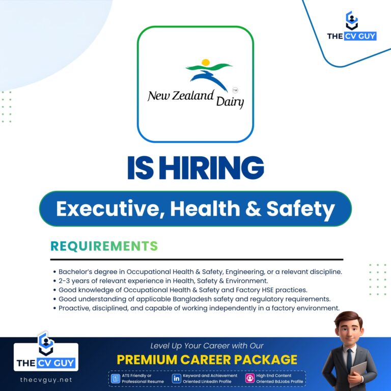 New Zealand Dairy Products (BD) Limited Job Circular 2026 | Executive, Health & Safety