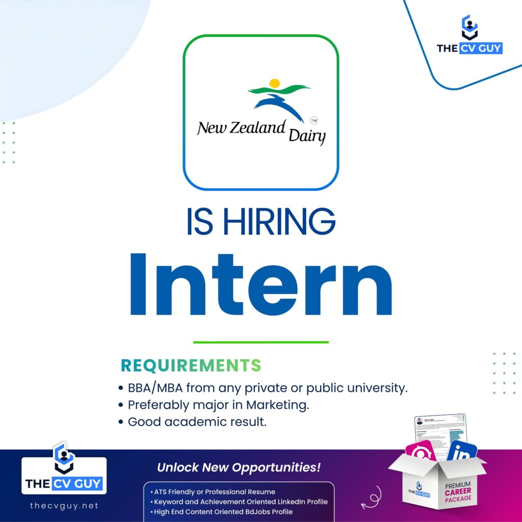New Zealand Dairy Products (BD) Limited is Hiring Intern