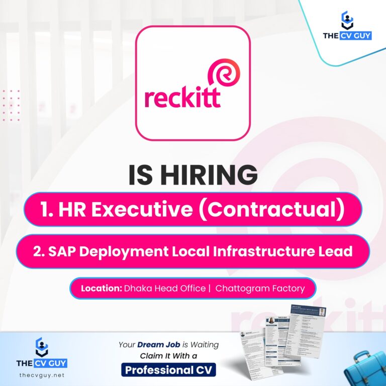 Multiple Contractual Vacancies at Reckitt Bangladesh