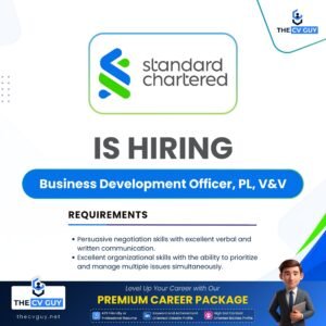 The City Bank PLC is Hiring Management Trainee 2025 | The CV Guy 3 The CV Guy is the No.1 Resume/CV Writer in Bangladesh, Asia & Middle East Standard Chartered Bank is hiring Business Development Officer, PL, V&V