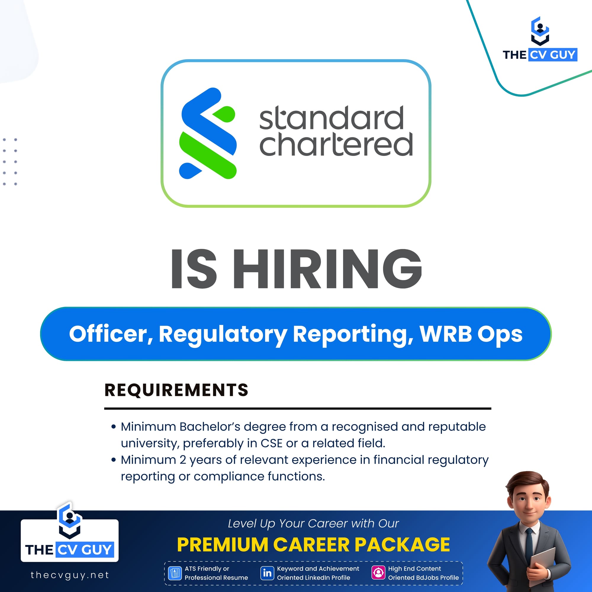 Officer, Regulatory Reporting, WRB Ops Job Circular 2026 | Standard Chartered