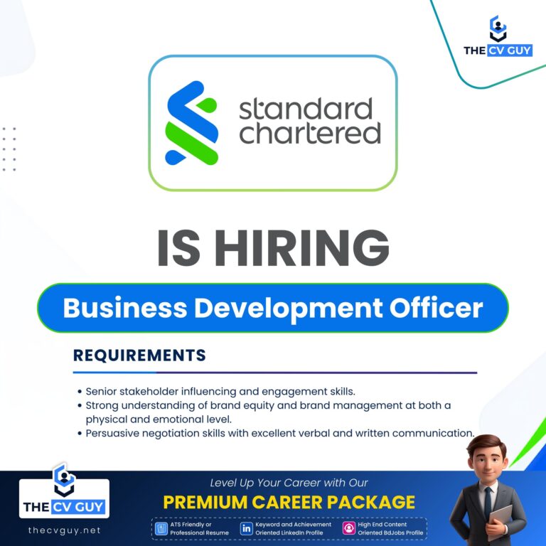 Business Development Officer, CC, V&V Job Circular 2026 | Standard Chartered