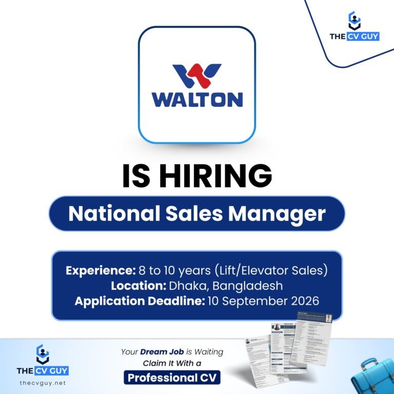 Walton Hi-Tech Industries PLC is hiring National Sales Manager
