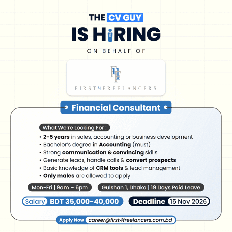 First4Freelancers is hiring Financial Consultant
