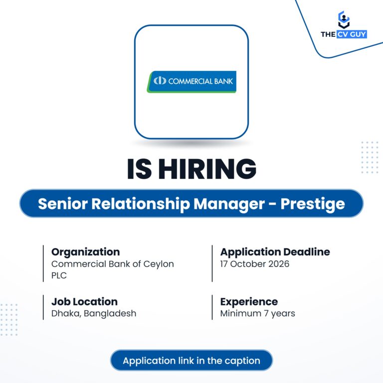Commercial Bank of Ceylon PLC is hiring Senior Relationship Manager - Prestige