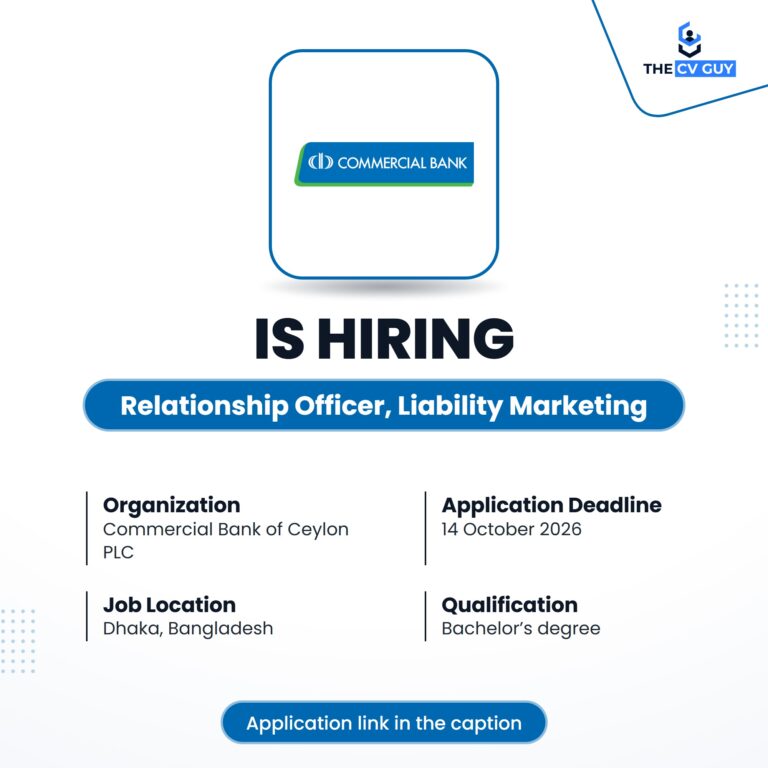 Commercial Bank of Ceylon PLC is hiring Senior Relationship Officer / Relationship Officer, Liability Marketing Unit (LMU)