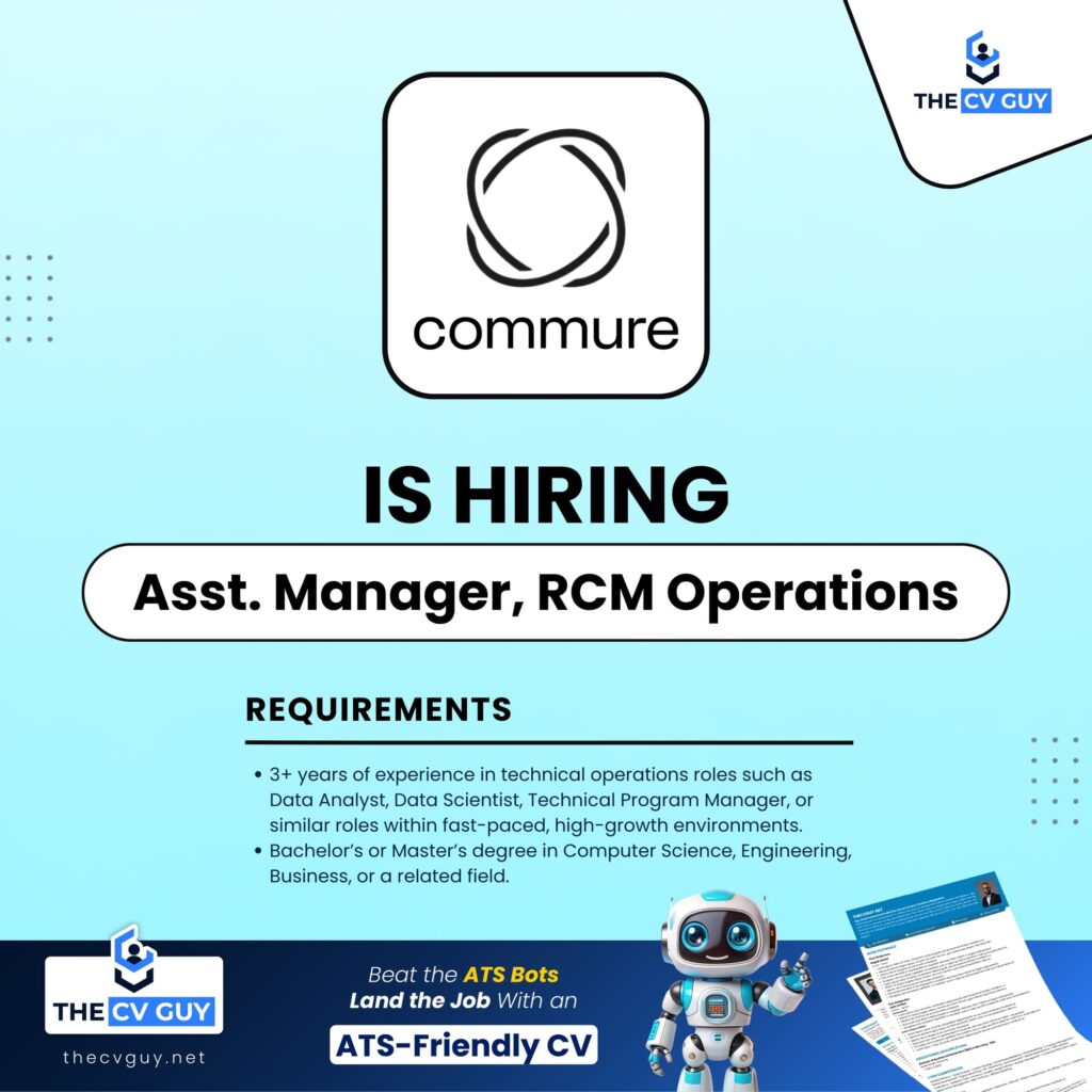 Commure is hiring Assistant Manager, RCM Operations