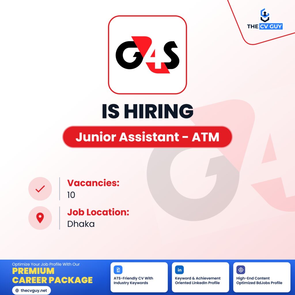 G4S Junior Assistant ATM The CV Guy