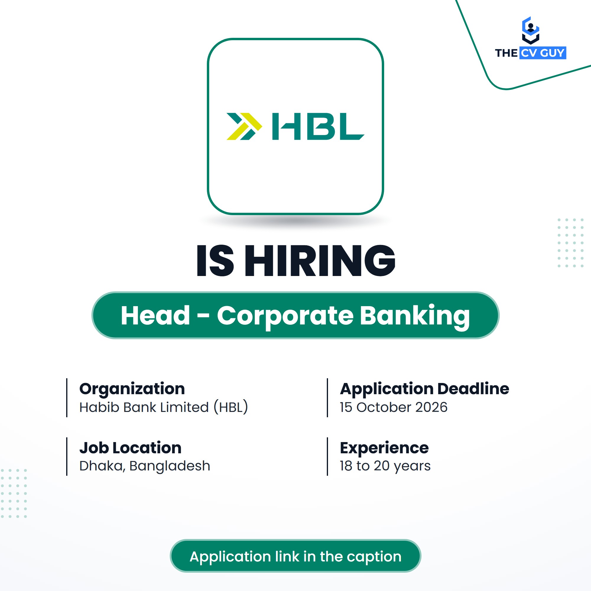 Standard Chartered Bangladesh- SCB is hiring 2025 | MNC Jobs, Bank Jobs | The CV Guy 5 The CV Guy is the No.1 Resume/CV Writer in Bangladesh, Asia & Middle East The CV Guy is the No.1 Resume/CV Writer in Bangladesh, Asia & Middle East
