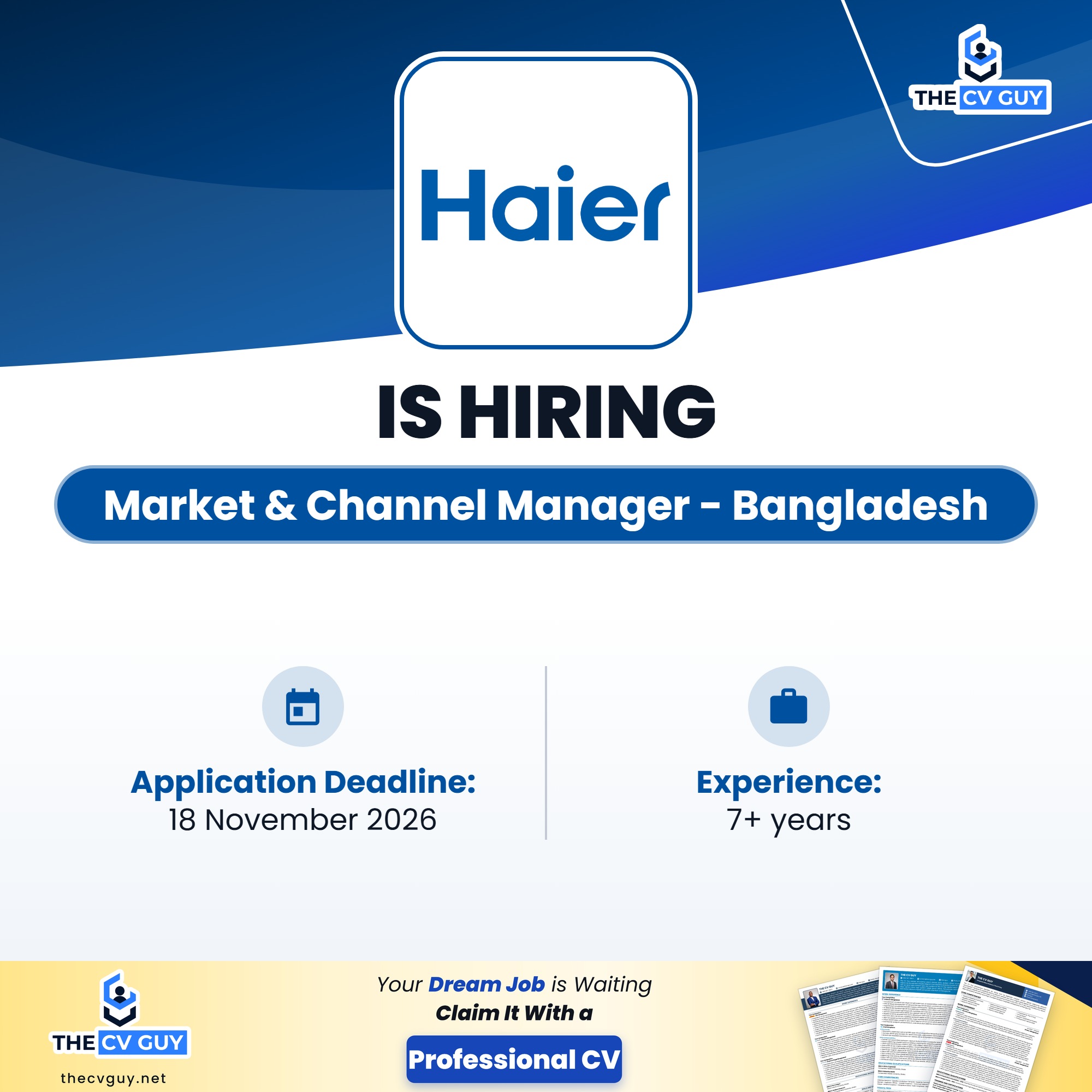 Haier Energy Market Channel Manager The CV Guy
