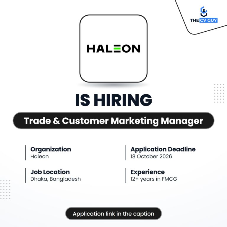 Haleon Trade and Customer Marketing Manager job circular 2026