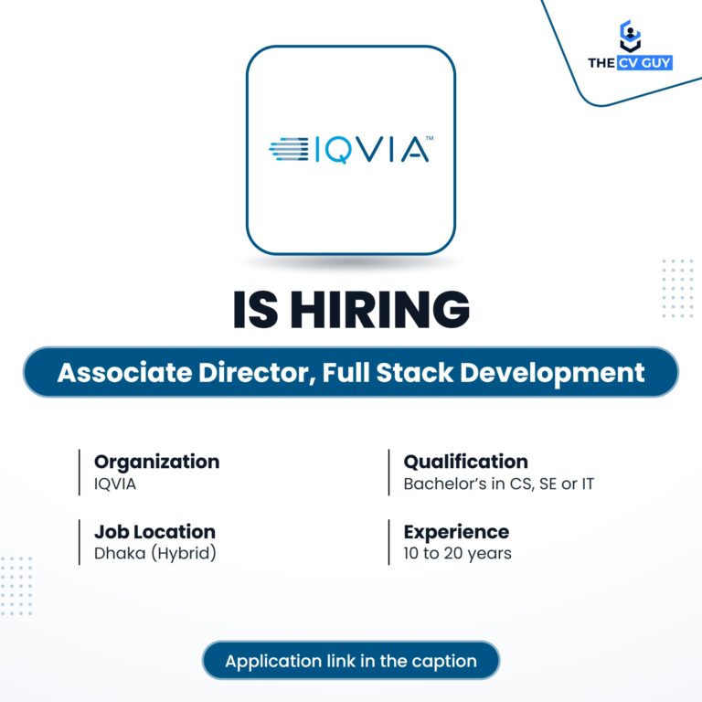 IQVIA Associate Director Full Stack Development job circular 2026