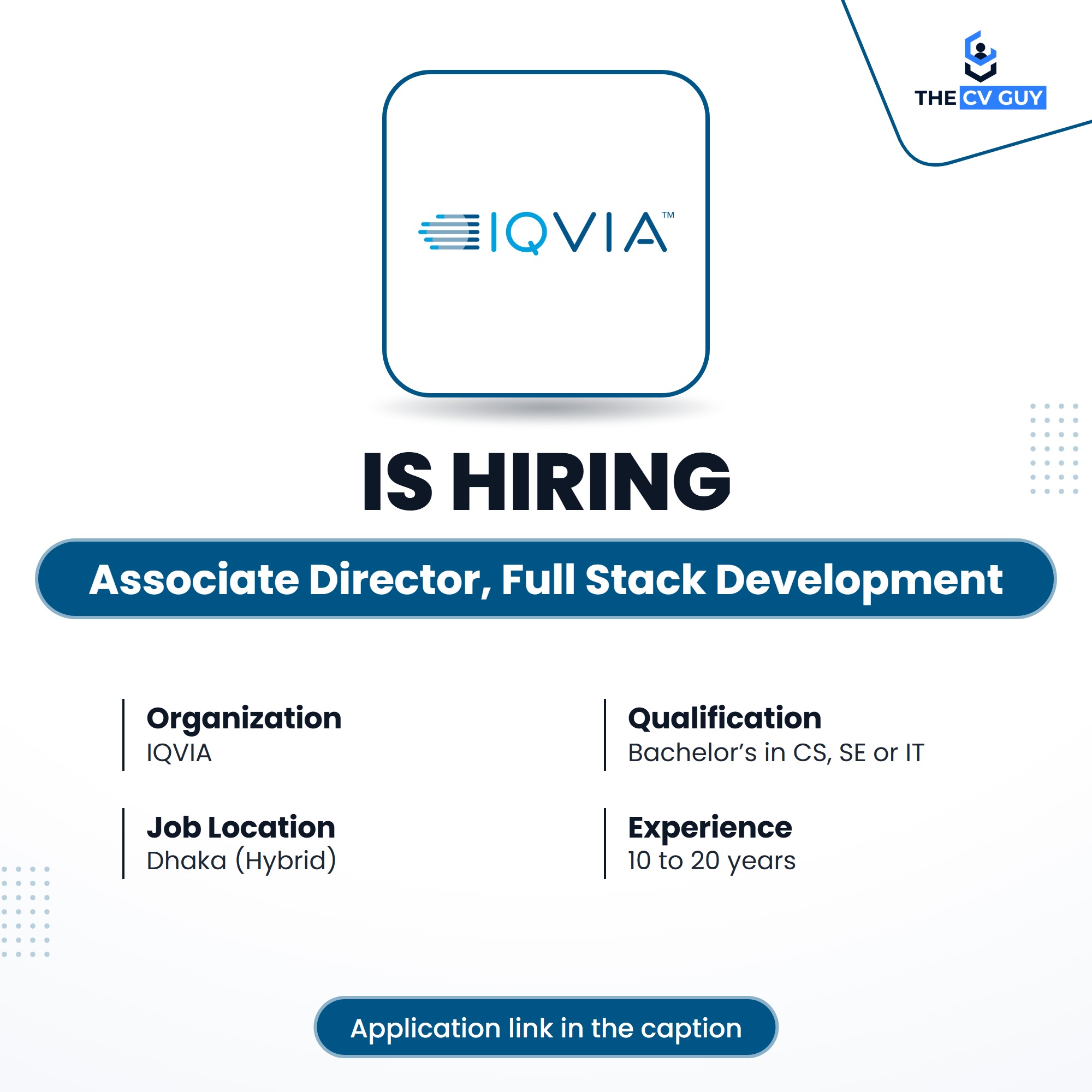 IQVIA Associate Director Full Stack Development job circular 2026