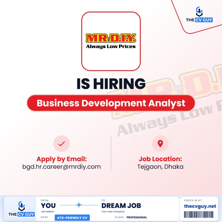 MR DIY Business Development Analyst | The CV Guy