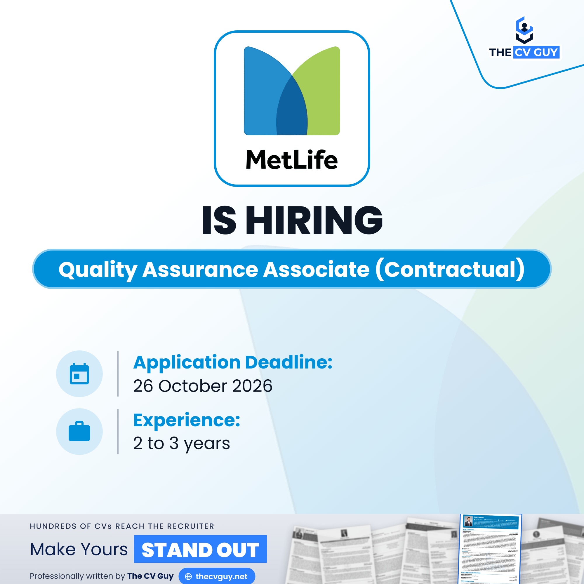 MetLife Bangladesh Quality Assurance Associate Contractual is hiring