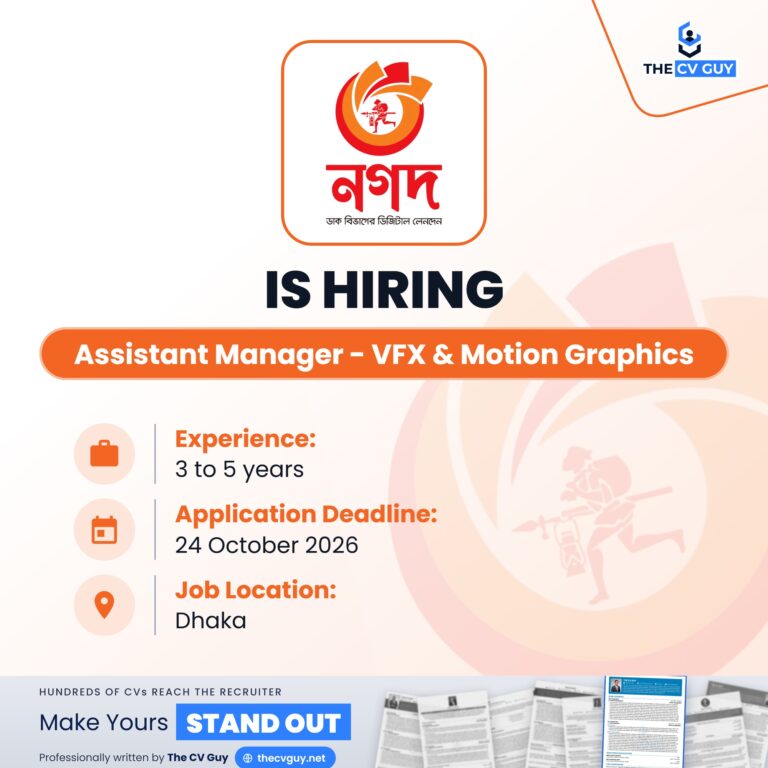 Nagad Assistant Manager VFX Motion Graphics - The CV Guy