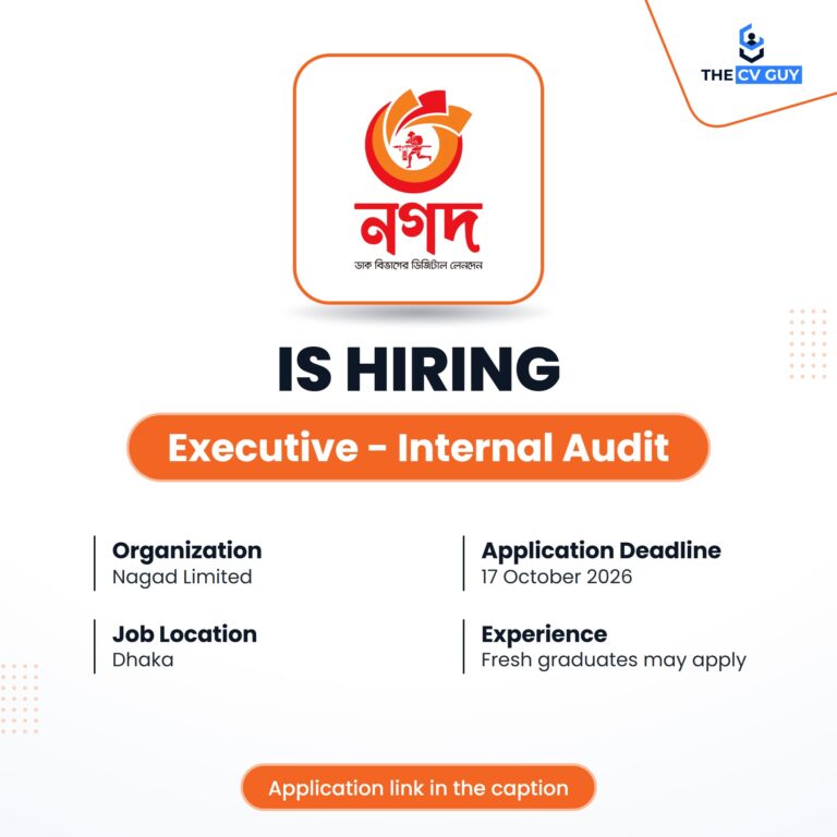 Nagad Limited is hiring Executive - Internal Audit