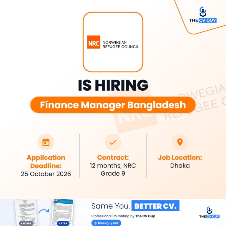 Norwegian Refugee Council NRC Bangladesh Finance Manager Bangladesh The CV Guy