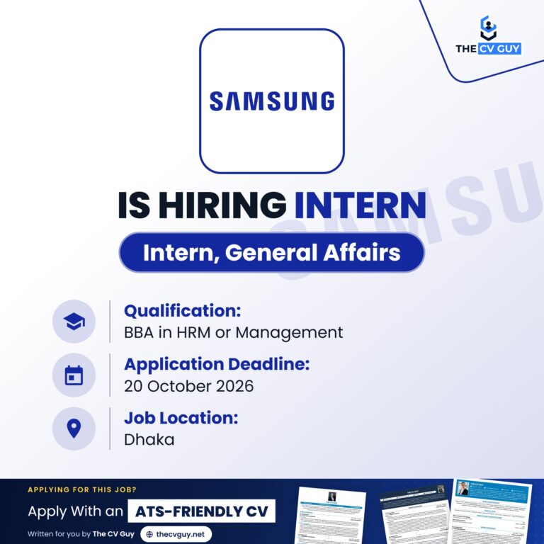 Samsung R D Institute Bangladesh Ltd Intern General Affairs The CV Guy