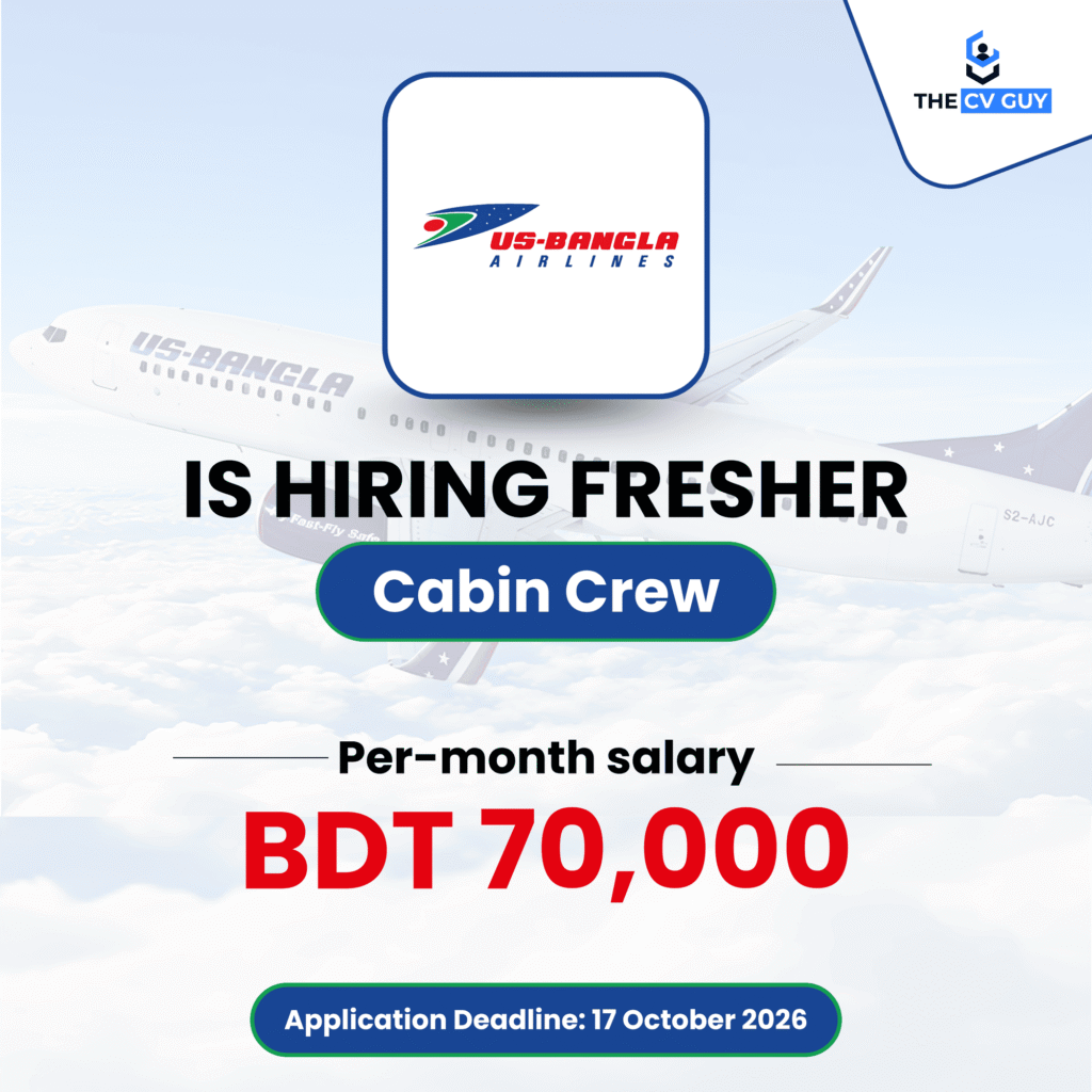 Cabin Crew Jobs in Bangladesh 2026 | US-Bangla Airlines