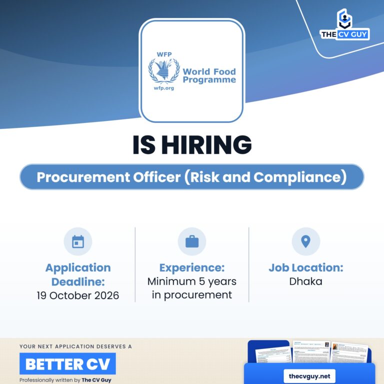 United Nations World Food Programme WFP Bangladesh Procurement Officer Risk and Compliance The CV Guy
