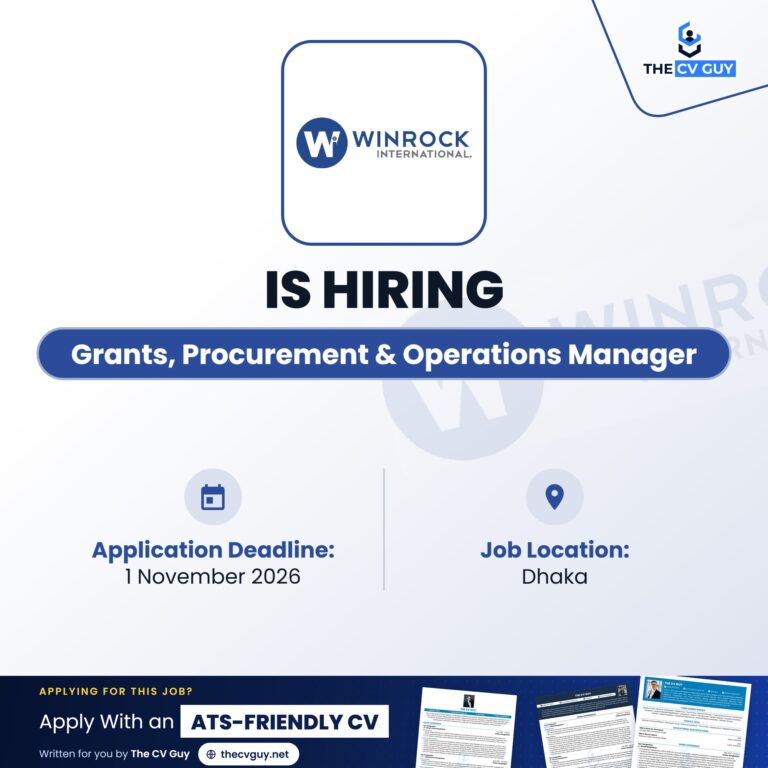 Winrock International Grants Procurement Operations Manager The CV Guy