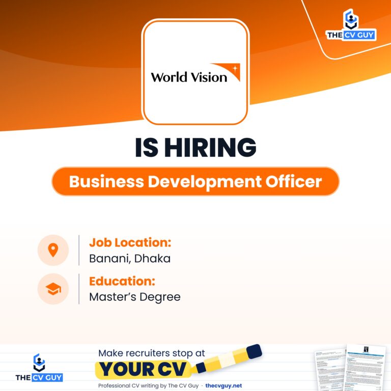 World Vision Business Development Officer is hiring