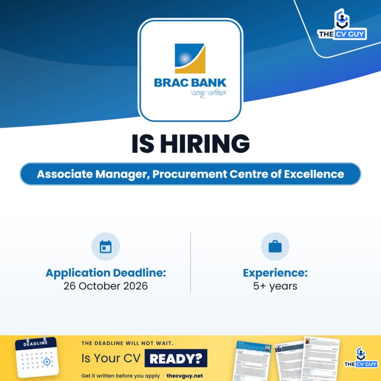 brac bank associate manager procurement coe
