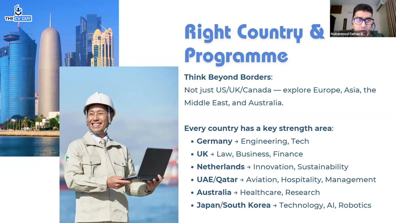 A slide from the Study and Career Abroad Opportunities Beyond Bangladesh workshop