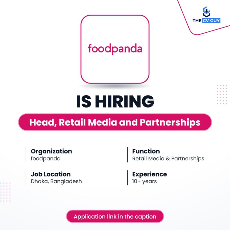 foodpanda Bangladesh is hiring Head, Retail Media and Partnerships
