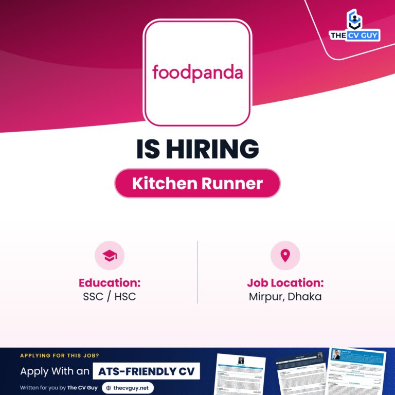 foodpanda Kitchen Runner | The CV Guy