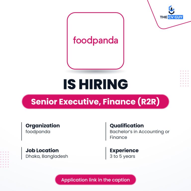 foodpanda Bangladesh is hiring Senior Executive, Finance (R2R)