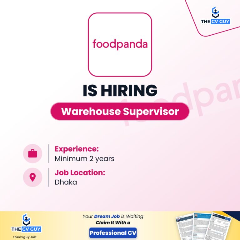 foodpanda Warehouse Supervisor | The CV Guy