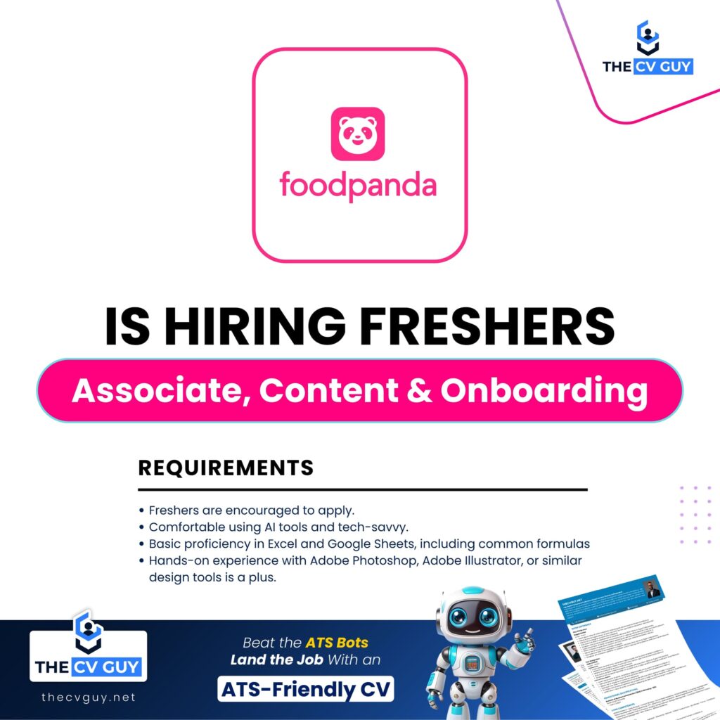 foodpanda Job Circular 2026 | Associate, Content & Onboarding