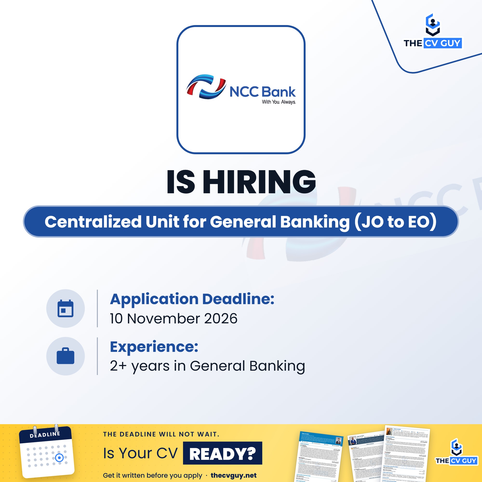 ncc bank centralized general banking