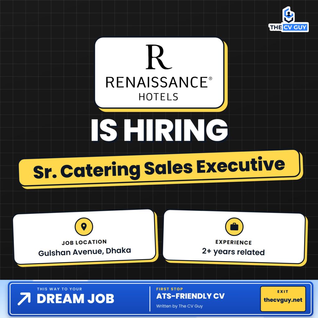 renaissance dhaka gulshan sr catering sales executive