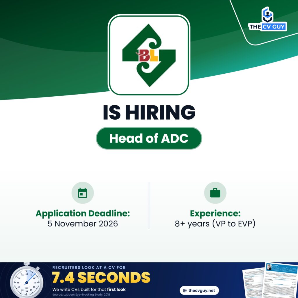 Standard Islami Bank is hiring Head of ADC