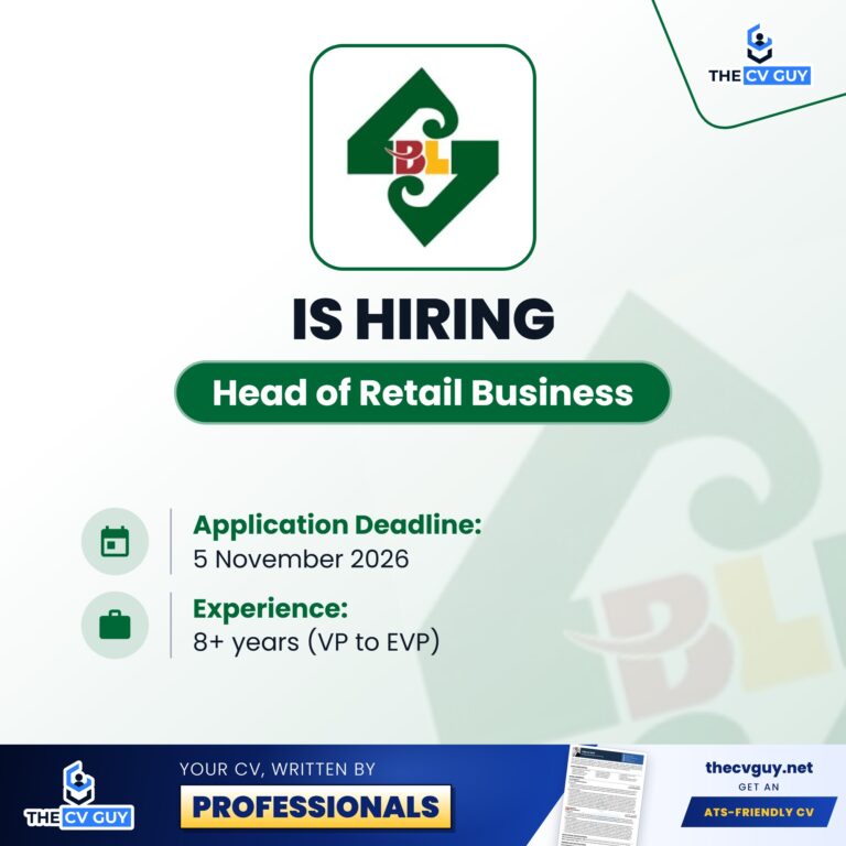 Standard Islami Bank is hiring Head of Retail Business