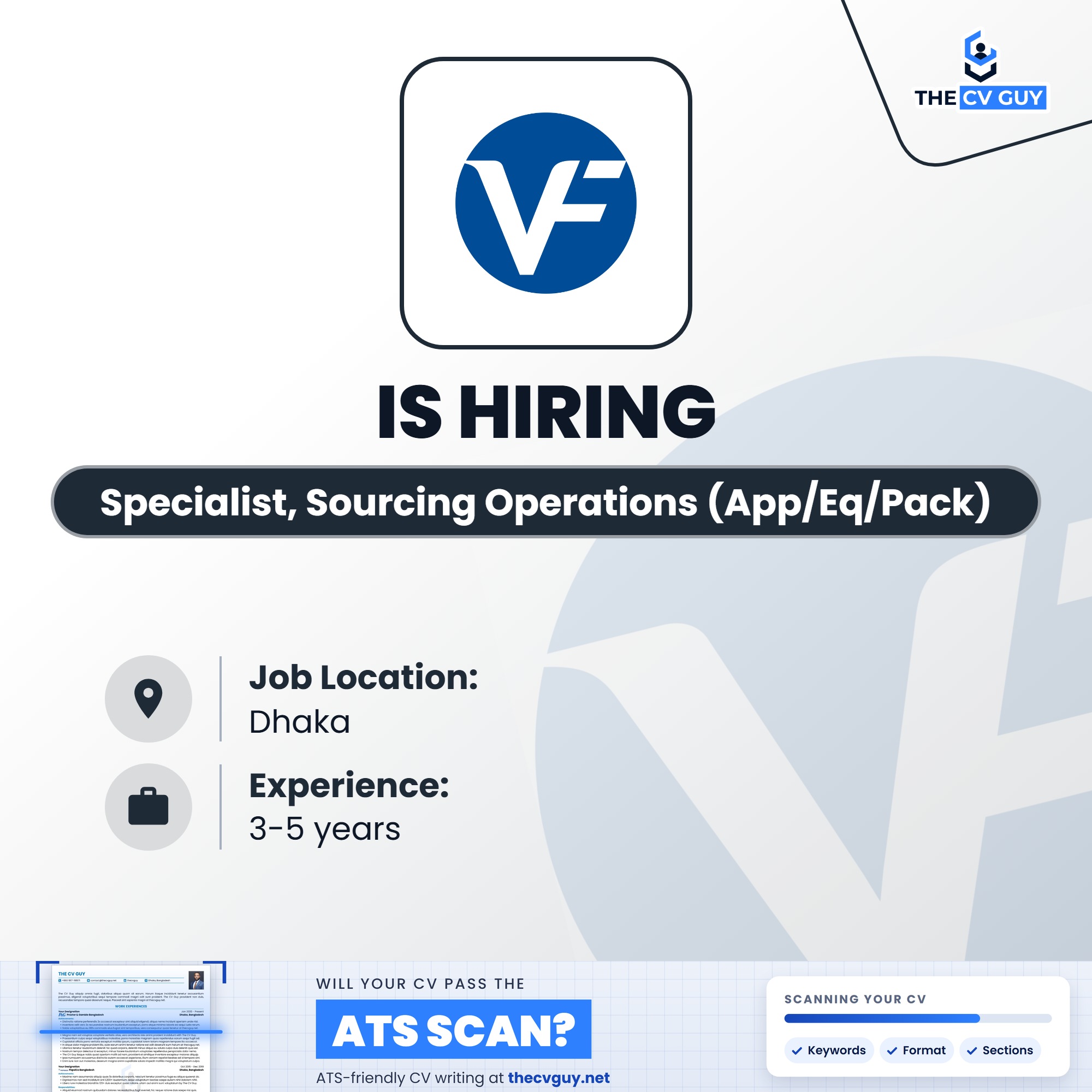 VF Corporation Job Circular 2026 | Specialist, Sourcing Operations (App ...